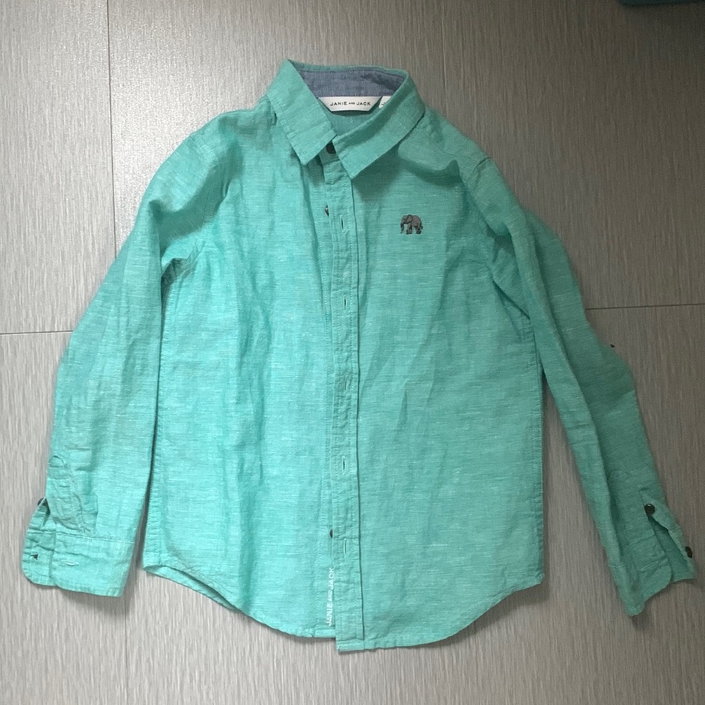 Linen button down shirt.